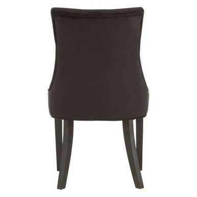 Orsina Daxton Black Velvet Dining Chair | Modern Upholstered Seating