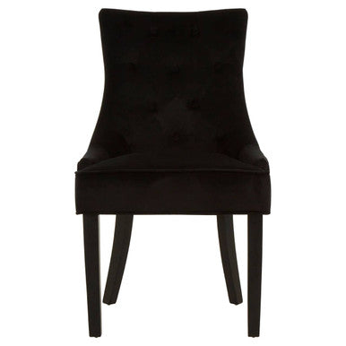 Orsina Daxton Black Velvet Dining Chair | Modern Upholstered Seating