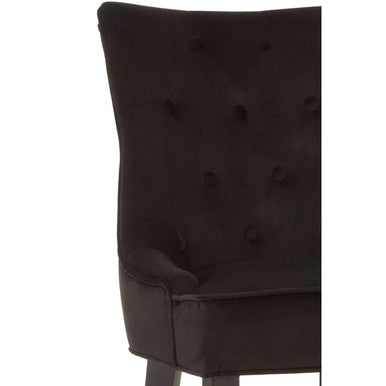 Orsina Daxton Black Velvet Dining Chair | Modern Upholstered Seating