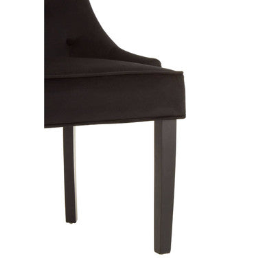 Orsina Daxton Black Velvet Dining Chair | Modern Upholstered Seating