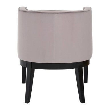 Orsina Daxton Velvet Dining Chair – Curved Back Accent Seat in Grey
