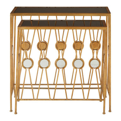 Orsina Faiza Rectangular Console Tables – Set of 2 Art Deco Mirrored