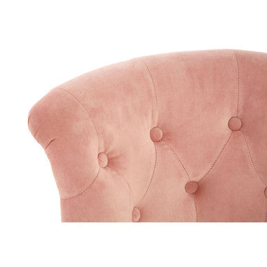 Orsina Estelle Pink Velvet Kids Chair – Tufted Accent Bedroom Seating