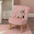 Orsina Estelle Pink Velvet Kids Chair – Tufted Accent Bedroom Seating