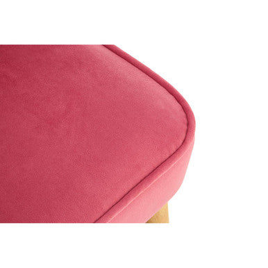 Orsina Mia Kids 2-Seat Sofa – Pink Velvet Channel Tufted Settee