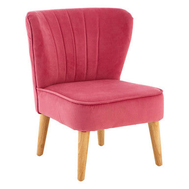 Orsina Mia Kids Velvet Chair – Pink Tufted Accent Seat with Wood Legs