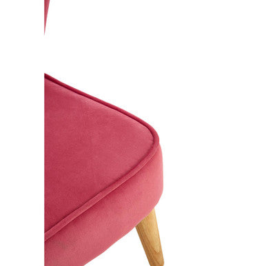 Orsina Mia Kids Velvet Chair – Pink Tufted Accent Seat with Wood Legs