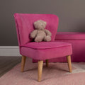 Orsina Mia Kids Velvet Chair – Pink Tufted Accent Seat with Wood Legs