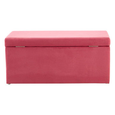 Orsina Mia Pink Velvet Kids Ottoman – Storage Toy Chest & Seat