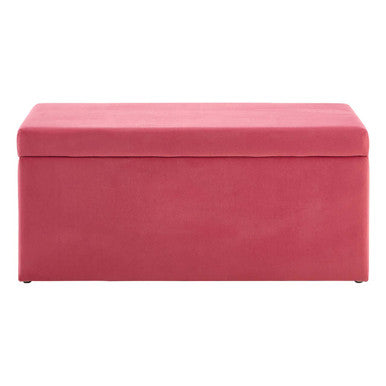 Orsina Mia Pink Velvet Kids Ottoman – Storage Toy Chest & Seat