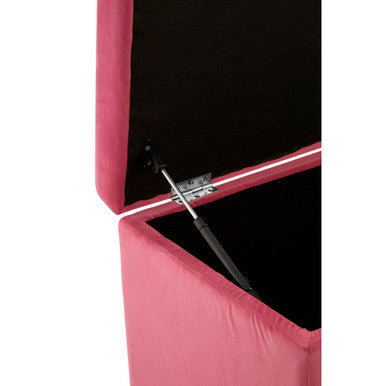 Orsina Mia Pink Velvet Kids Ottoman – Storage Toy Chest & Seat