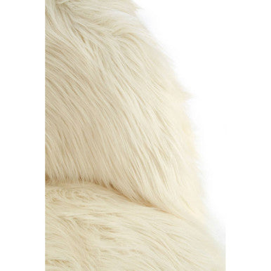 Orsina Kids White Faux Fur Chair – Modern Plush Toddler Seating