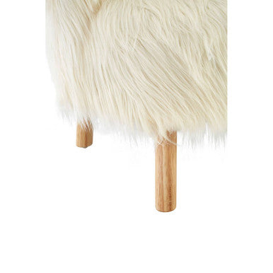 Orsina Kids White Faux Fur Chair – Modern Plush Toddler Seating