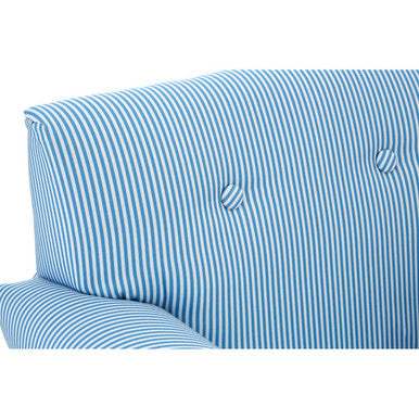 Orsina Kids Blue and White Stripe Rocking Chair with Footstool