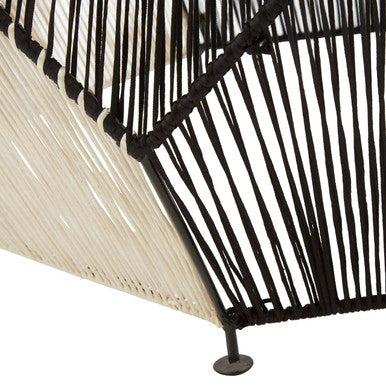 Orsina Fusion Hexagon Coffee Table – Woven Black and Silver Design