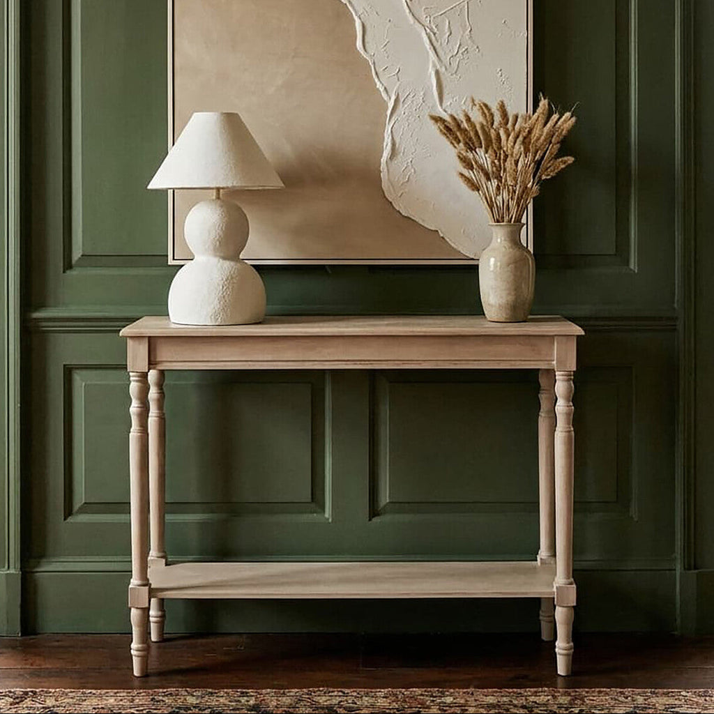 Orsina Heritage Grey Putty Console Table – Modern Entryway Furniture