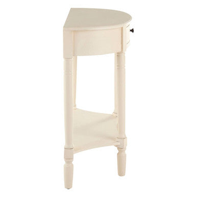 Orsina Heritage Console Table – White Pine Wood with Drawer and Shelf