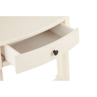 Orsina Heritage Console Table – White Pine Wood with Drawer and Shelf
