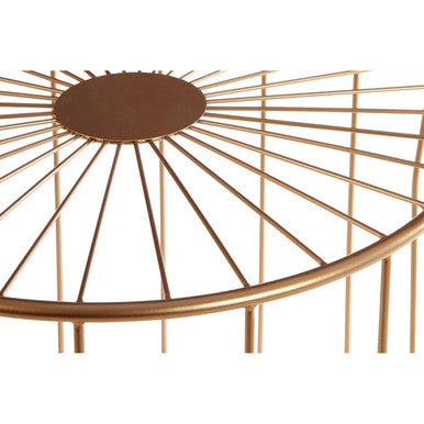 Orsina Lexi Round Side Tables – Set of 2 Gold Luxury Accent Tables