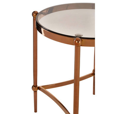 Orsina Forli Rose Gold Side Table – Modern Metallic Accent Table