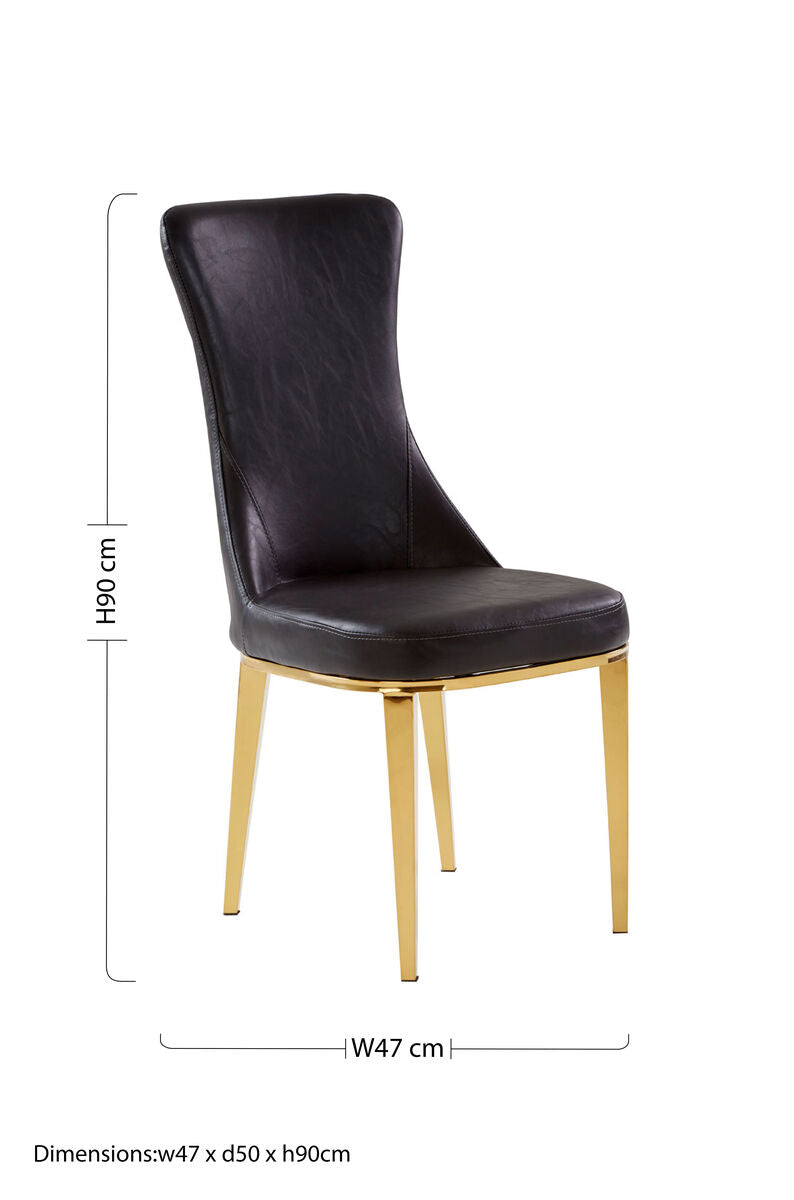 Orsina Forli Black Dining Chair – Modern Minimalist Kitchen Seating