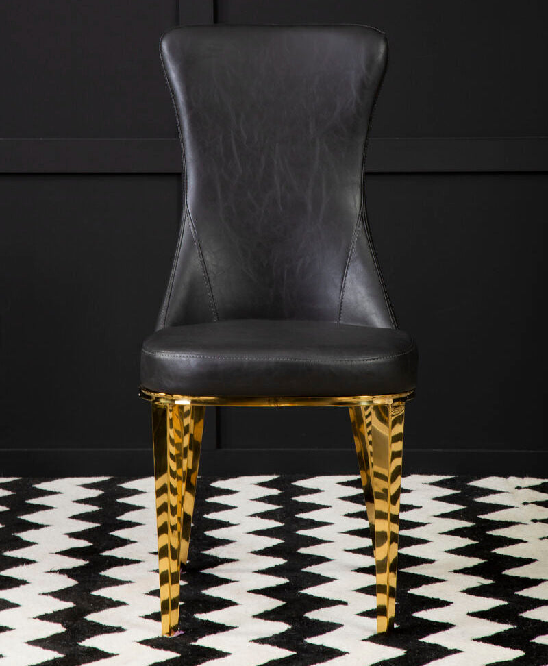 Orsina Forli Black Dining Chair – Modern Minimalist Kitchen Seating