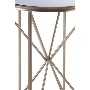 Orsina Arcana Side Table – Modern Mirrored Glass Top Accent Table
