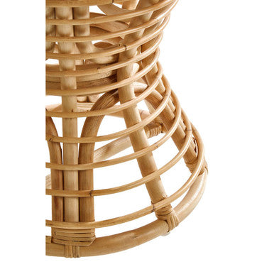Orsina Maka Natural Rattan Stool – Woven Boho Accent Footstool