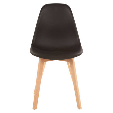 Orsina Stockholm Black Dining Chair with Beech Wood Legs - Modern Style