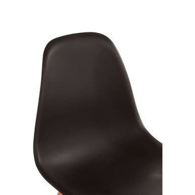 Orsina Stockholm Black Dining Chair with Beech Wood Legs - Modern Style