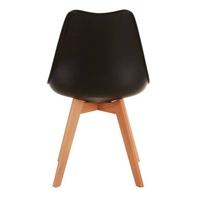 Orsina Stockholm Black Dining Chair | Padded Seat & Beech Wood Legs
