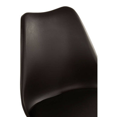 Orsina Stockholm Black Dining Chair | Padded Seat & Beech Wood Legs