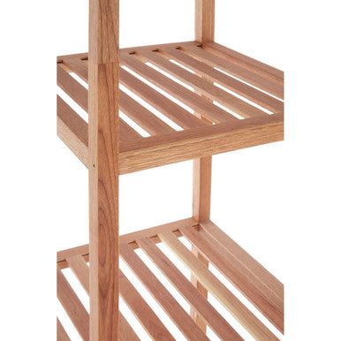 Orsina Salon 3 Tier Walnut Wood Bathroom Shelf Unit – Wooden Organiser