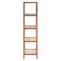 Orsina Arla 5-Tier Walnut Wood Tall Shelf Unit | Slim Bathroom Storage