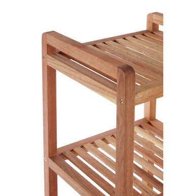 Orsina ARLA 3-Tier Walnut Wood Bathroom Trolley | Mobile Storage Cart