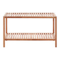 Orsina ARLA Walnut Wood 2-Tier Storage Shelf Unit for Kitchen & Bath