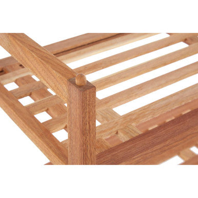 Orsina Arla 2-Tier Stackable Walnut Wood Shoe Rack | Entryway Storage