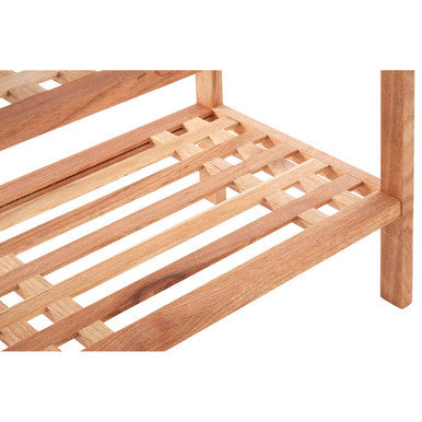 Orsina Arla 2-Tier Stackable Walnut Wood Shoe Rack | Entryway Storage