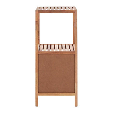 Orsina ARLA Walnut Wood 2 Tier Bathroom Shelf Unit – Compact Organiser