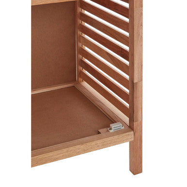 Orsina ARLA Walnut Wood 2 Tier Bathroom Shelf Unit – Compact Organiser