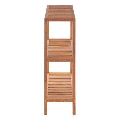Orsina Arla 3 Tier Walnut Wood Bathroom Shelf Unit – Storage Organiser