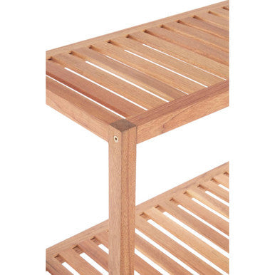 Orsina Arla 3 Tier Walnut Wood Bathroom Shelf Unit – Storage Organiser