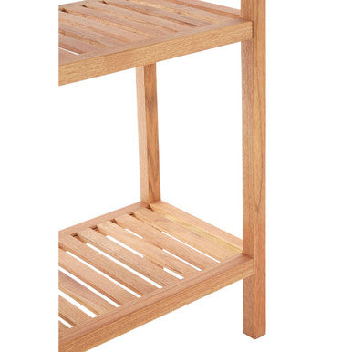 Orsina Arla 3 Tier Walnut Wood Bathroom Shelf Unit – Storage Organiser