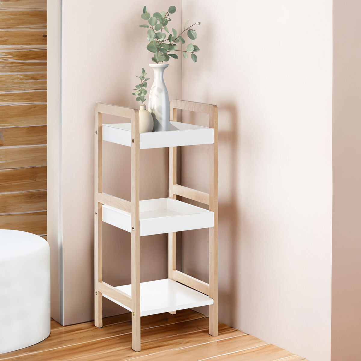 Orsina ARLA 3-Tier Bathroom Shelf Unit | Birchwood Storage Organizer