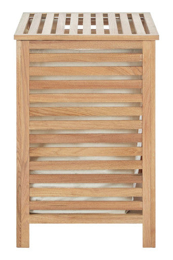 Orsina Arla Walnut Wood Laundry Hamper with Removable Lining