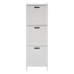 Orsina Salon White Wood 3 Drawer Cabinet – Compact Bathroom Storage