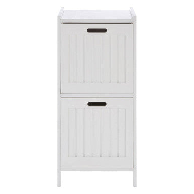 Orsina Salon White Wood 2 Drawer Cabinet | Modern Bedside Storage