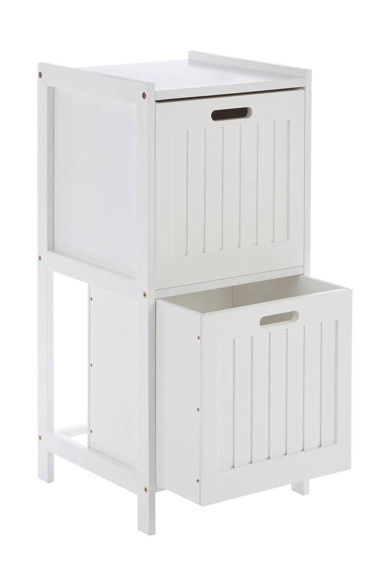 Orsina Salon White Wood 2 Drawer Cabinet | Modern Bedside Storage