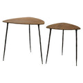 Orsina Gamelan Nesting Side Tables – Set of 2 Triangular Oak Veneer