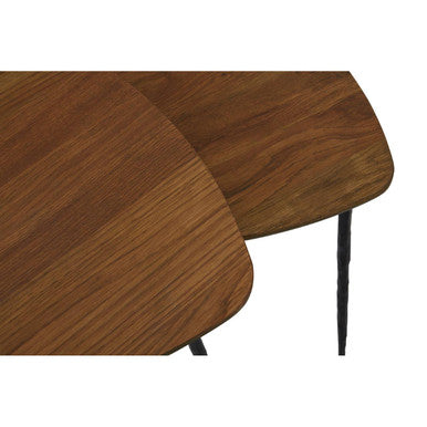 Orsina Gamelan Nesting Side Tables – Set of 2 Triangular Oak Veneer